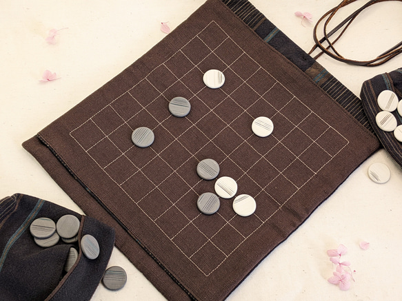 クラフト ポータブル囲碁セット 9路盤 その他雑貨 のの土 -nonodo