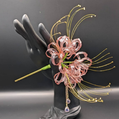 つまみ細工彼岸花ニューバージョン　ドール用　髪飾り　かんざしオーダーページ つまみ細工彼岸花ニューバージョン ドール用 髪飾り かんざし