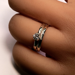 【結婚指輪 マリッジリング ペアリング】指輪 モアサナイトリング 結婚 婚約 ペア セットリング シンプル 結婚指輪 5枚目の画像