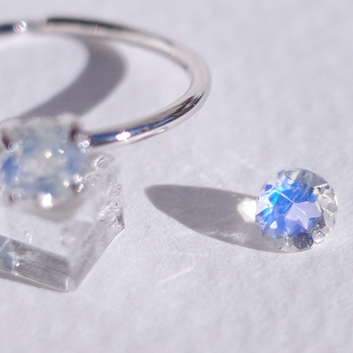 天然石　レインボームーンストーン　タンザナイト　ルース　ハンドメイドリング 天然石 レインボームーンストーン タンザナイト ルース ハンドメイドリング