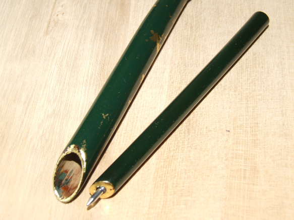 葦のボールペン金箔チラシ緑 3枚目の画像