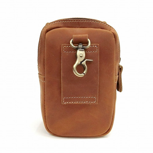 ボーイスカウトマーク入り 革 ベルトポーチ ウエストポーチ  