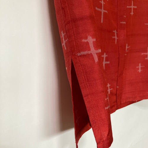 着物リメイク 前開きノースリーブ シルク タンクトップ