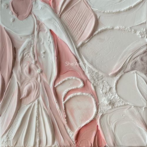 絵画 抽象画 原画 北欧 ピンク アート インテリア SM