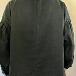 ラミーリネン100%バルーン袖プルオーバー 5枚目の画像
