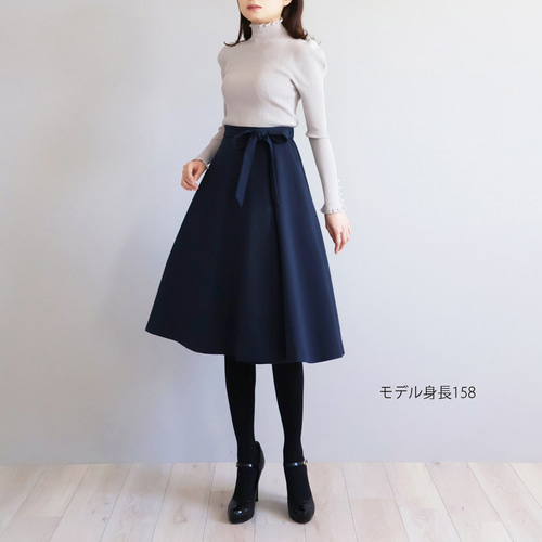 ジョリーミニョン / パフショルダー ハイネックプルオーバー ホールガーメント ホールガーメント パール付き パフショルダープルオーバー