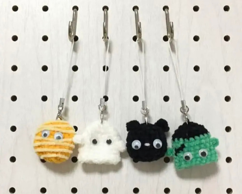 ハロウィンおもしろストラップ あみぐるみ ponann 通販 16649895