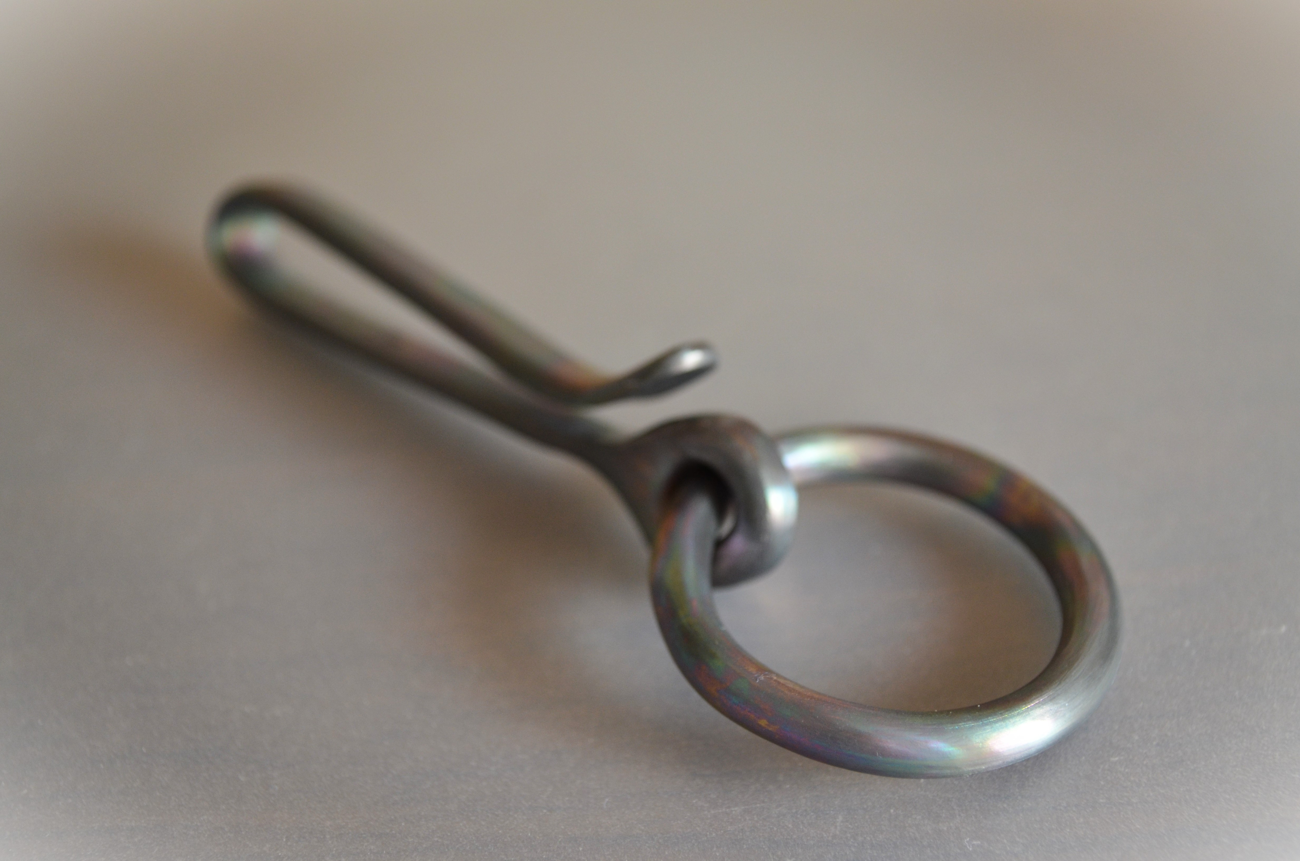 Titanium keyring  チタンキーフック・１００mm・受注生産