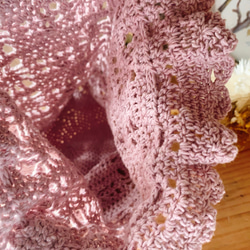 手編みの巾着バック　ab-05 4枚目の画像