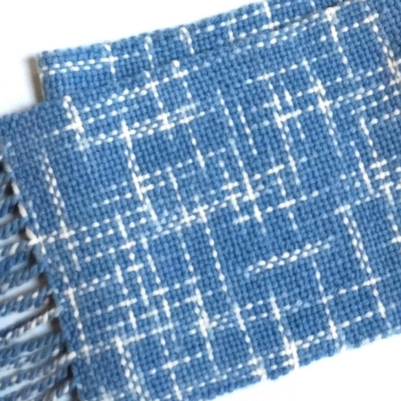 草木染毛糸の手織りマフラー　Ｍ-151 6枚目の画像