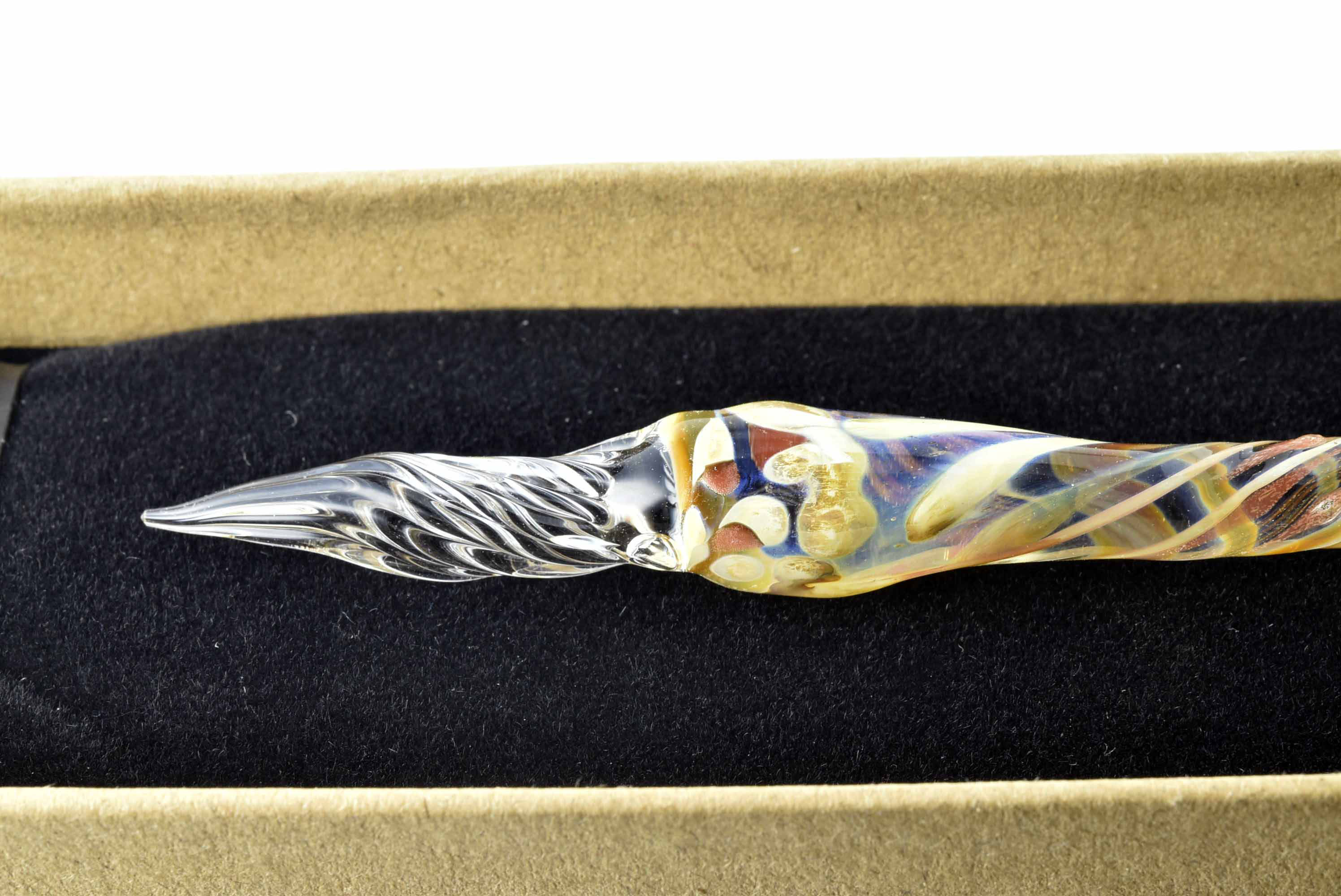 ●作家創作*新作アート●ガラスペン 　細密インク吸収10の溝 11346-487　描きごごち追及　書く楽しみ