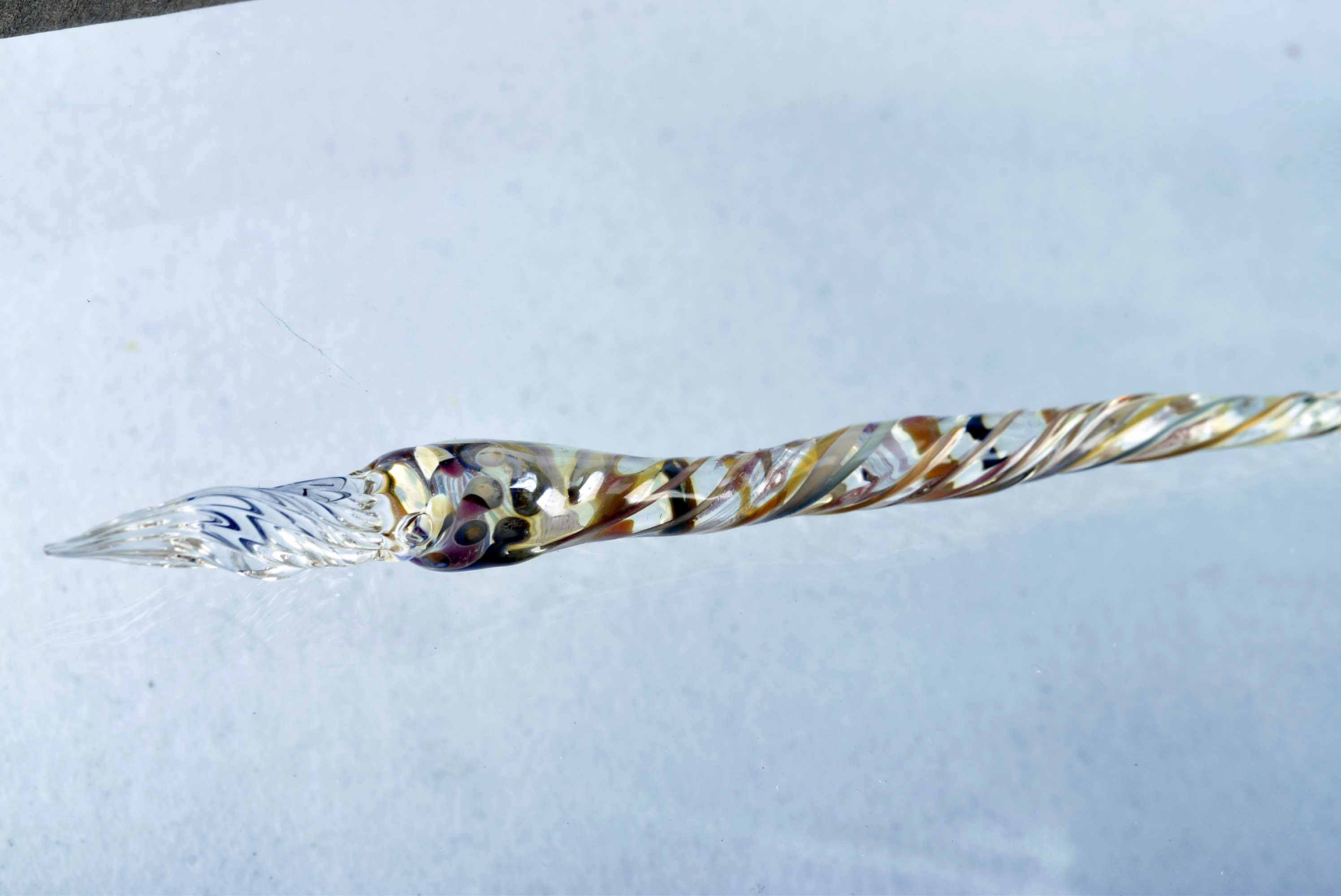 ●作家創作*新作アート●ガラスペン 　細密インク吸収10の溝 11346-487　描きごごち追及　書く楽しみ