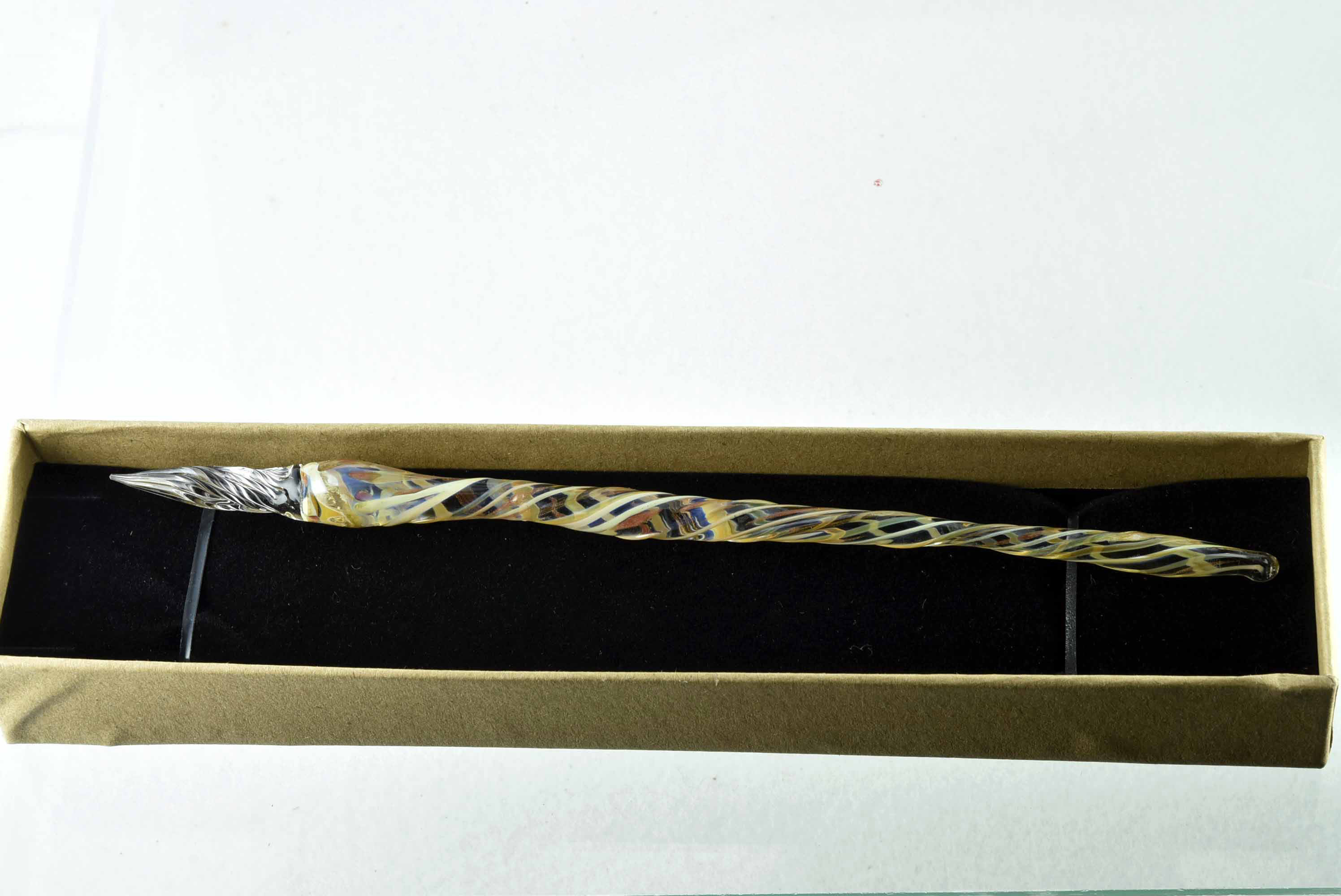 ●作家創作*新作アート●ガラスペン 　細密インク吸収10の溝 11346-487　描きごごち追及　書く楽しみ