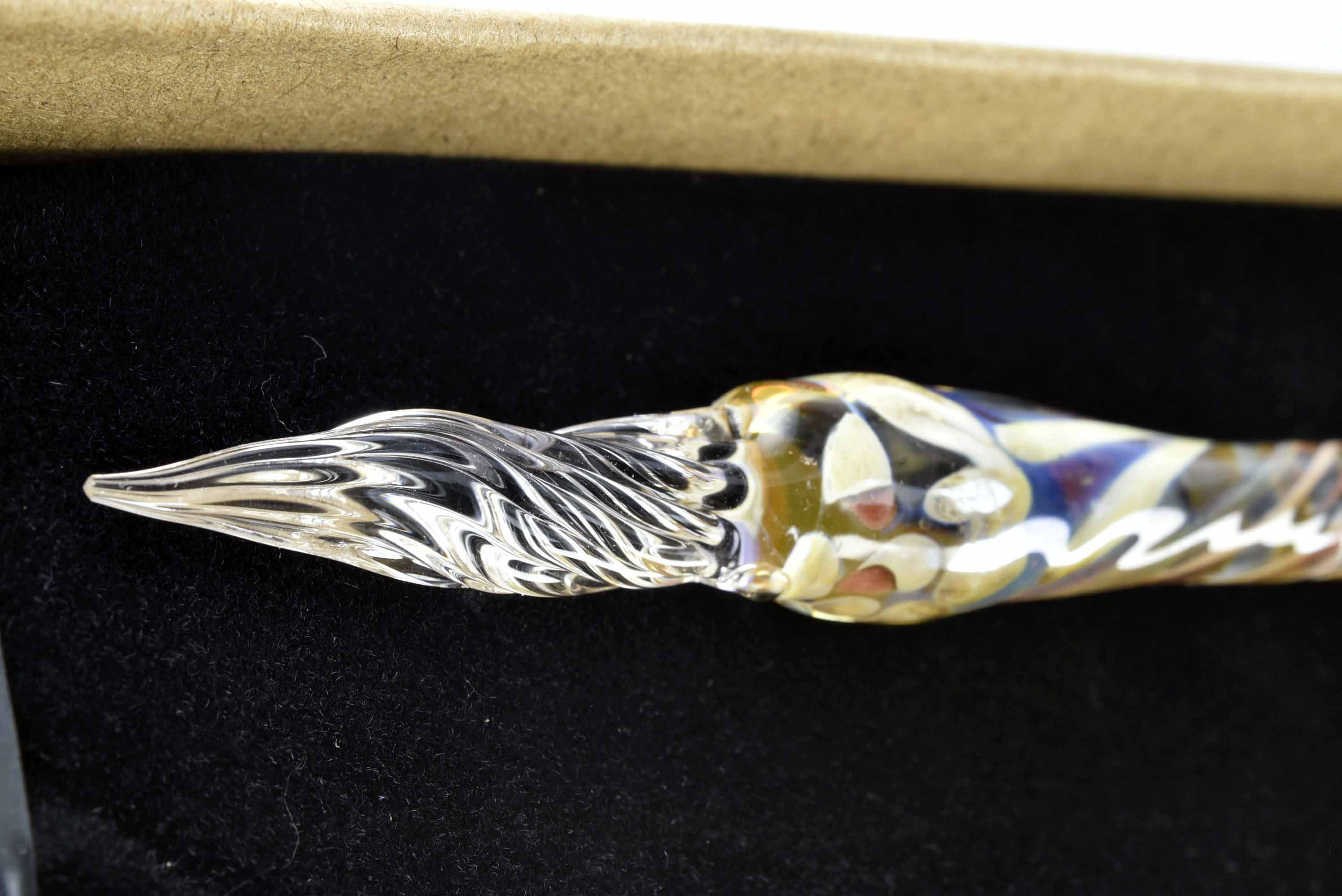 ●作家創作*新作アート●ガラスペン 　細密インク吸収10の溝 11346-487　描きごごち追及　書く楽しみ