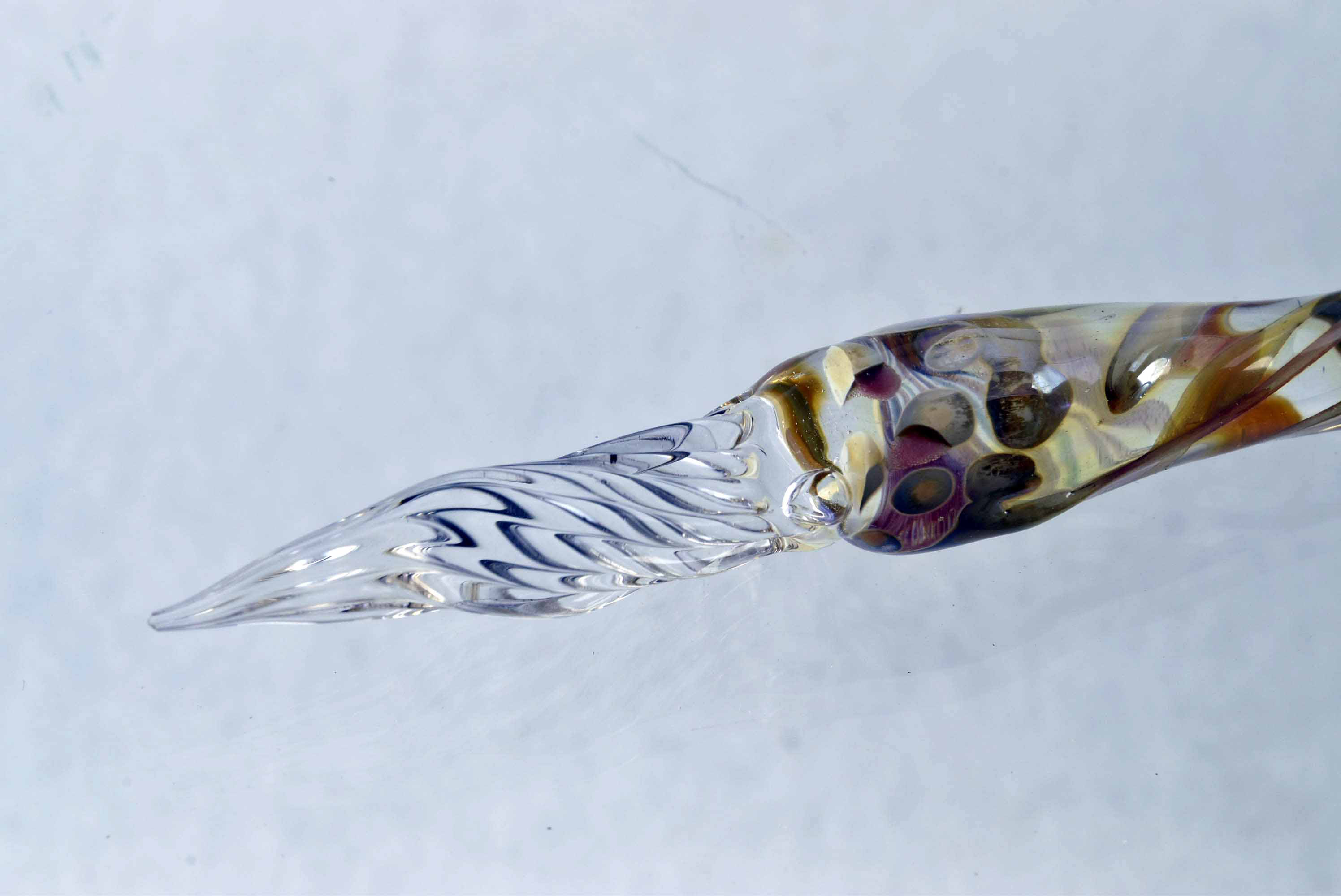 ●作家創作*新作アート●ガラスペン 　細密インク吸収10の溝 11346-487　描きごごち追及　書く楽しみ