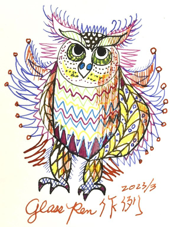 ●作家創作*新作アート●ガラスペン 　細密インク吸収10の溝 11346-487　描きごごち追及　書く楽しみ