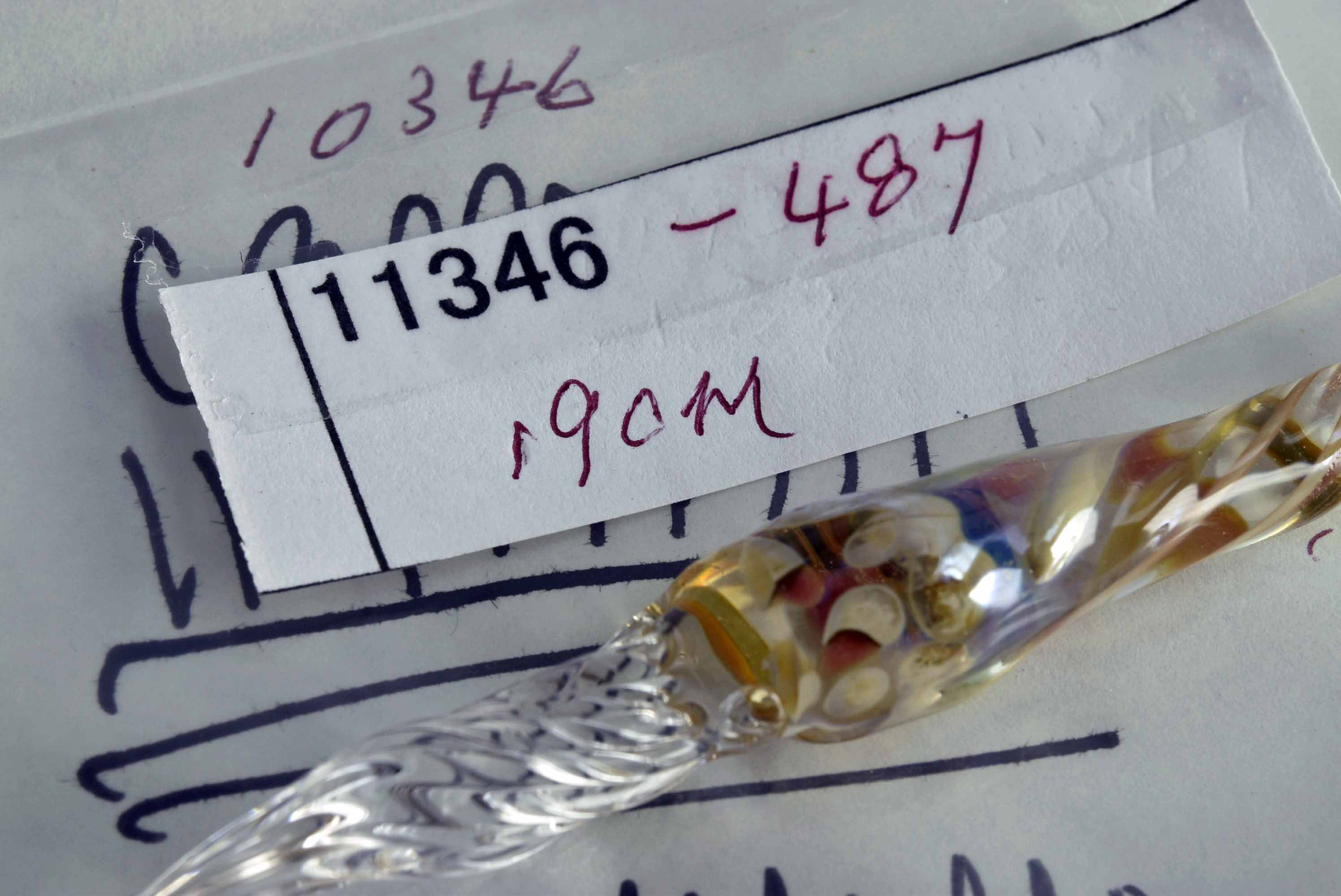 ●作家創作*新作アート●ガラスペン 　細密インク吸収10の溝 11346-487　描きごごち追及　書く楽しみ