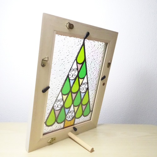 ステンドグラス パネル 「クリスマスツリー」B クリスマスツリー YUKKO