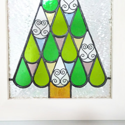 ステンドグラス　パネル　「クリスマスツリー」B　 3枚目の画像