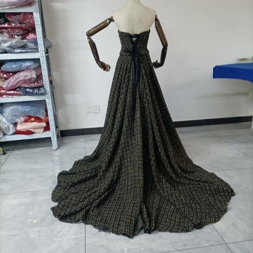 ちどりごうし ブラック パーティードレス ベアトップ ビスチェドレス  