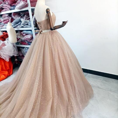 キラキラ華やかなカラードレスMサイズ程度結婚式お色直しに☆