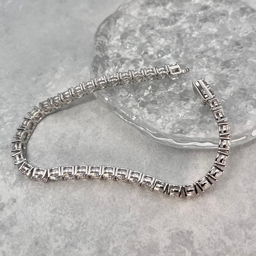 モアサナイトテニスブレス0.3ct （16.5cm)