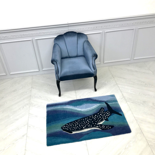 【NEW】 『夏の思い出』　タフティング　ラグ　マット　インテリア　海 NEW】 『夏の思い出』 タフティング ラグ マット インテリア 海