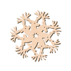 ドイツ木製 オーナメント8cm トナカイ　[HOL-49-S]クリスマス 鹿 ヘラジカ 白樺 オーナメント2023 2枚目の画像