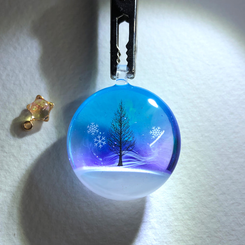 ☆雪傘と白雪キツネ☆　他レジンキーホルダー計4点 ad1d75f2b57ae6c888540b5c1551b2