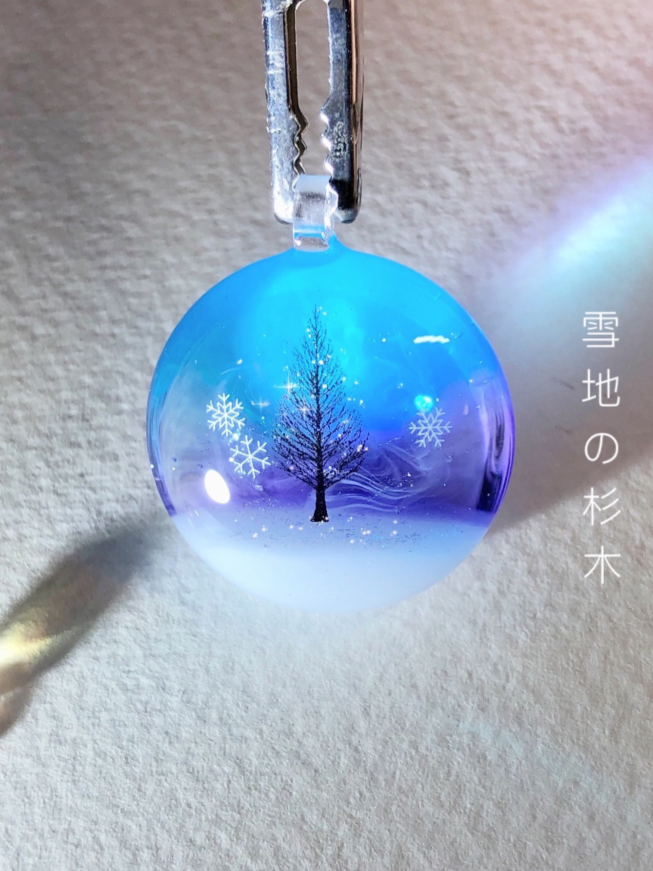 ☆雪傘と白雪キツネ☆　他レジンキーホルダー計7点
