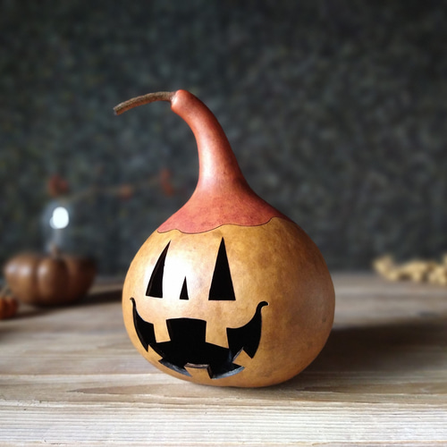 シックなハロウィン アンティーク調 ジャック・オー・ランタン(中