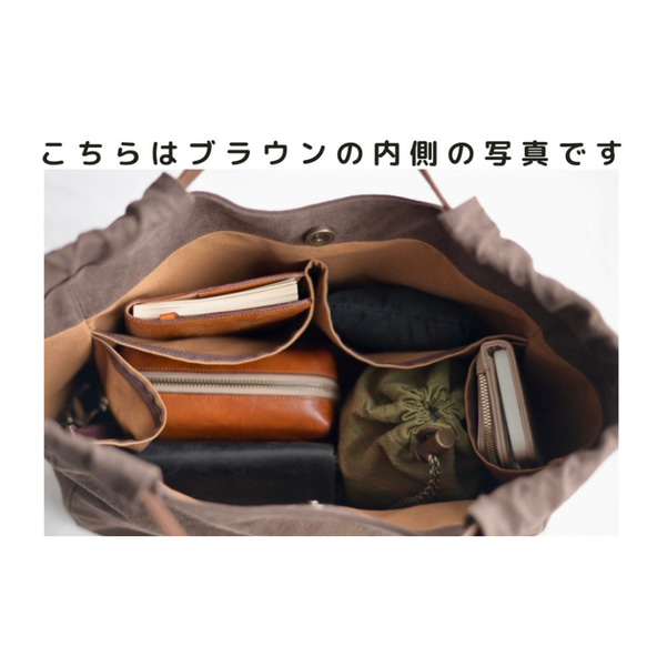 ●Round bag col: medium beige(ミディアムベージュ) 8号帆布ソフトバイオウォッシュ加工 6枚目の画像