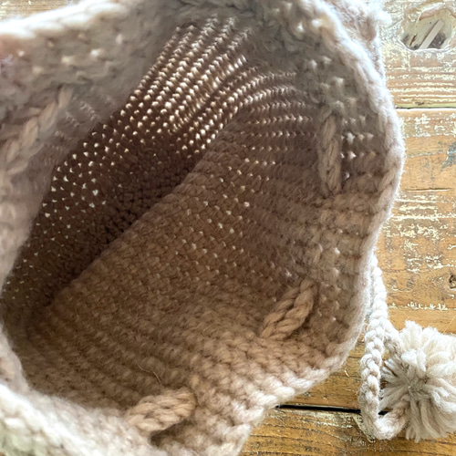 wool100/ポンポンニットバッグ ショルダーバッグ clover 通販 16651217