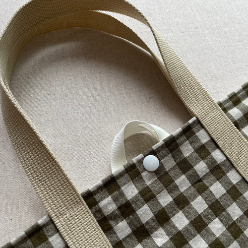 入園グッズ 入学グッズ 手提げ袋 レッスンバッグ チェック柄グリーン