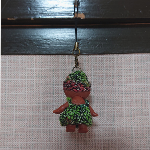 5cmキューピーストラップ⑩【黒キューピー①】 その他人形