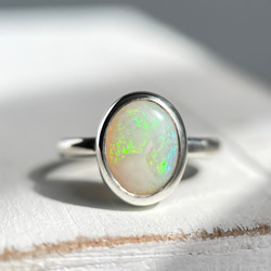 オーストラリアオパールリング ザイズ8.1号 silver950 〈送料無料〉SR