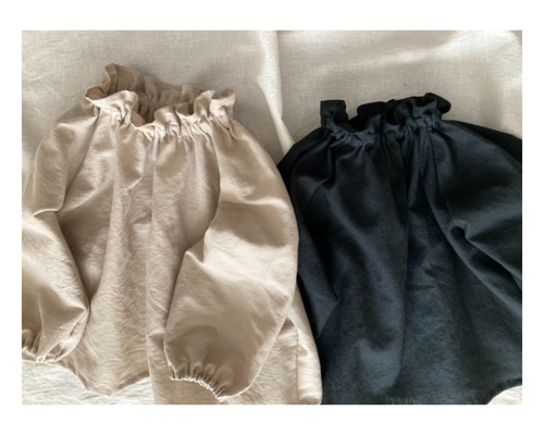 長袖 ୨୧ フリルスモックブラウス ୨୧ 80〜130㎝ ベビー服