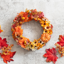 オータムリース24cm『ハロウィンリース』 No.300700 リース アトリエ咲