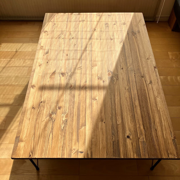 ユキハナ様オーダー分　W100×D84×H33　折りたたみローテーブル 3枚目の画像