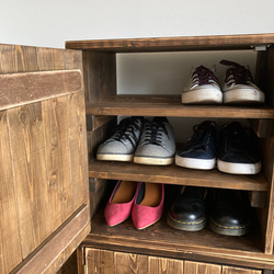 最新作　アンティークな靴箱　男前な下駄箱　取っ手や色やサイズを変えることができます。食器棚にもおすすめ 8枚目の画像