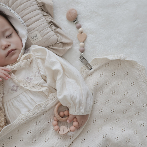 ブランケットクリップheart》ベビーカーのブランケット転落防止