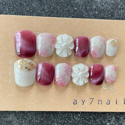 いちごネイル いちご柄ネイル ガーリーネイル フルーツネイル ベリー