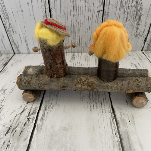 人形＊桜の木＊お座り人形＊一点もの＊インテリア＊セット その他置物