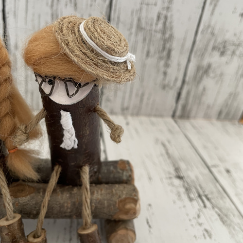 人形＊桜の木＊お座り人形＊一点もの＊インテリア＊セット その他置物