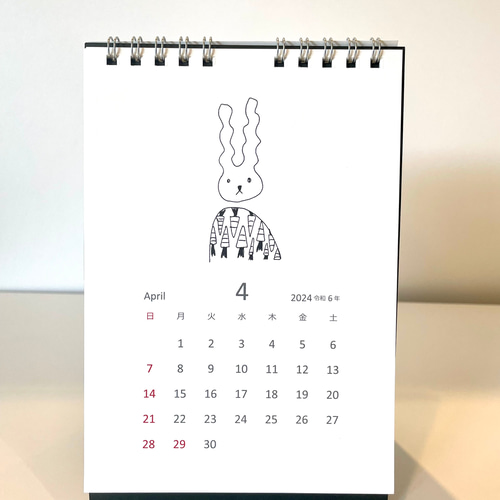 ⭐︎完売御礼⭐︎2024年卓上カレンダー(リング) カレンダー mirei 