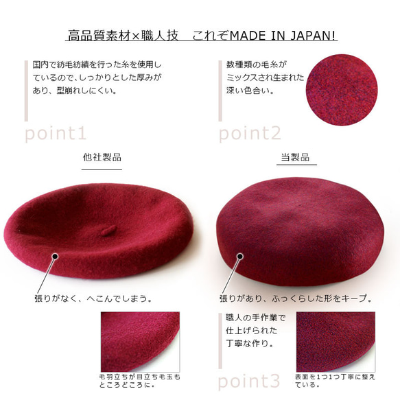 YOKOI BERET CORNE コルネ コーンヘッドハット ベージュ [YO-BR012-BE] 6枚目の画像