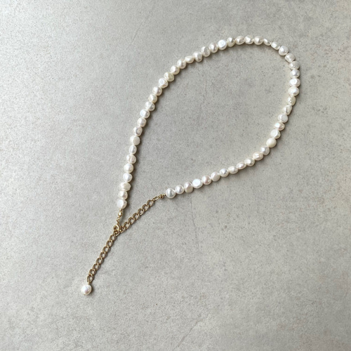 改良✧バロック淡水パールのネックレス(5~7mm）サージカルステンレス