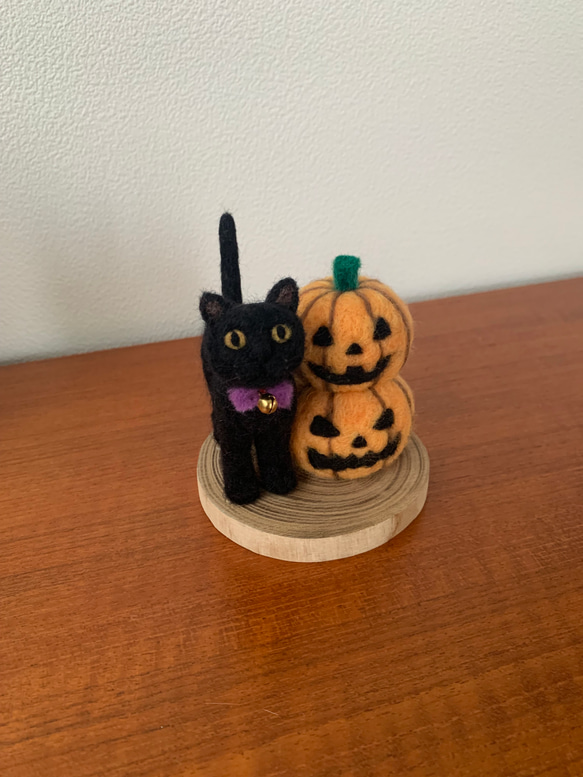 ハロウィン　黒猫　ハロウィン飾り 1枚目の画像