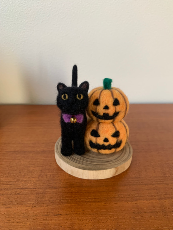 ハロウィン　黒猫　ハロウィン飾り 2枚目の画像