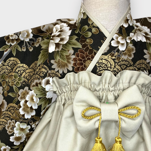 SALE】鶴青海波 ハンドメイド ベビー袴 お食い初め お宮参り 出産祝い